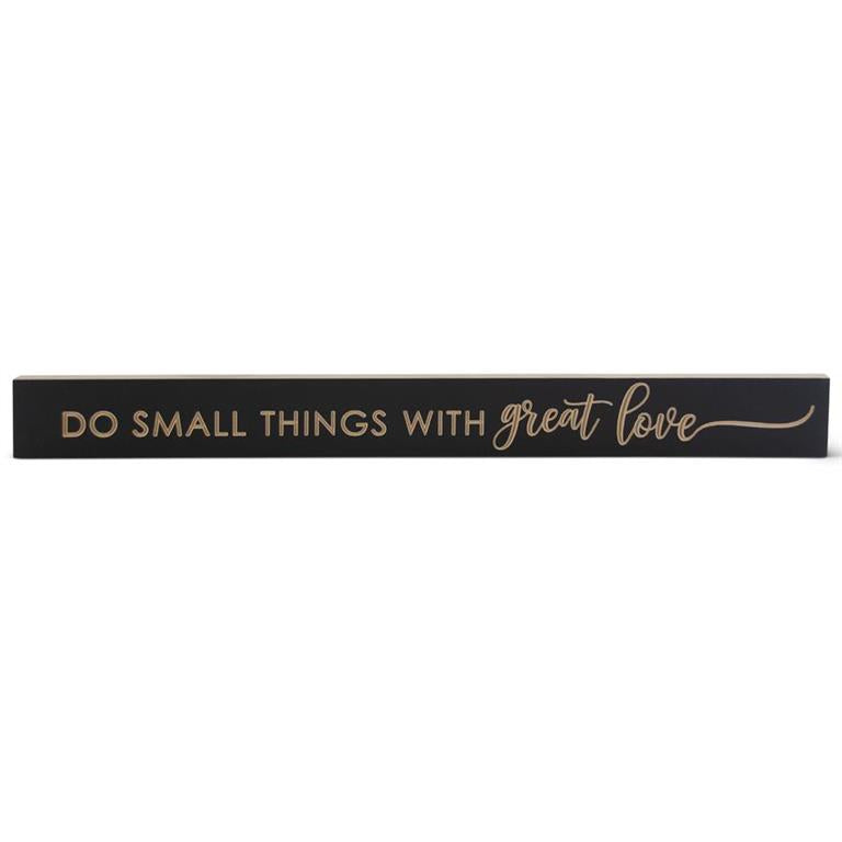 MATTE BLACK SCRIPT EMBOSSED INSPIRATIONAL SIGN, Great Love