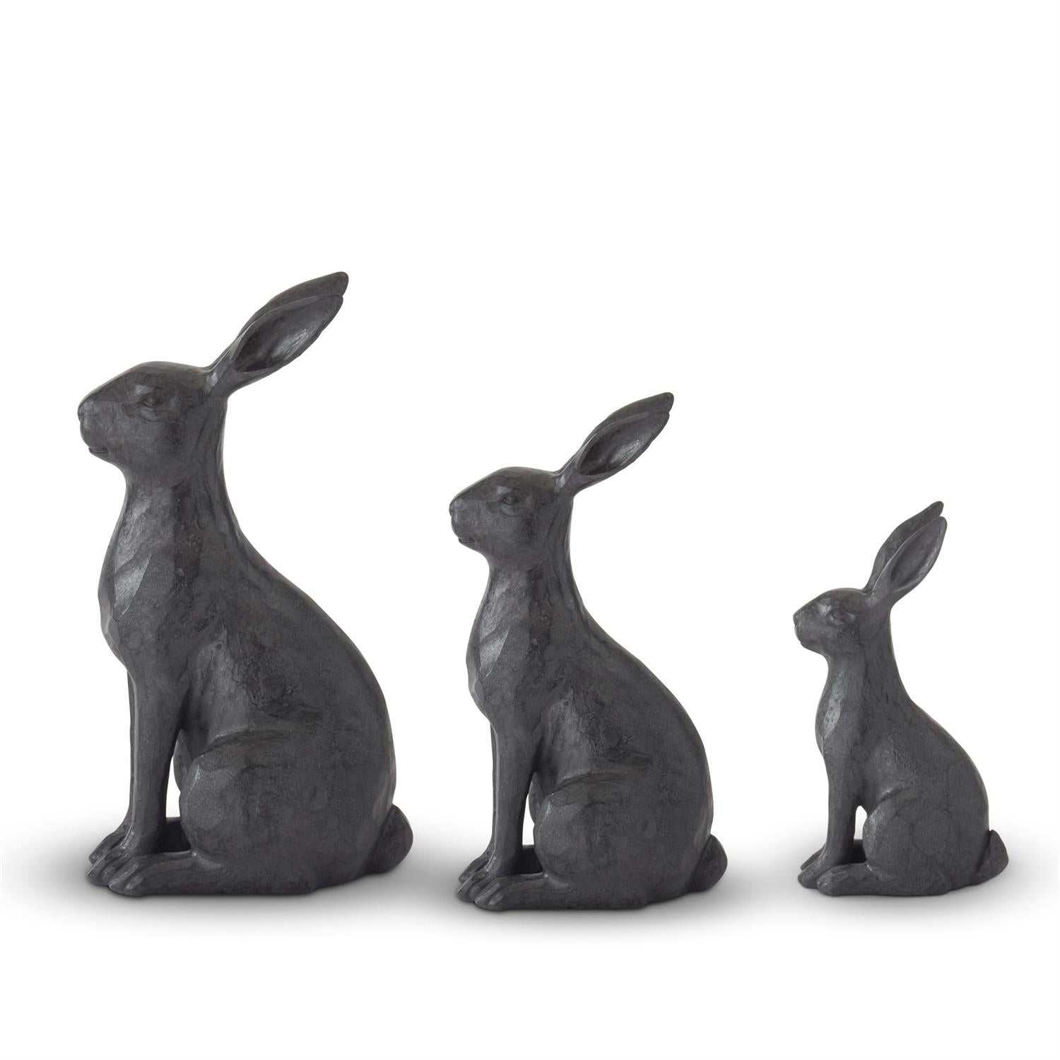 Black Resin Rabbit Black Resin Faux Cast Iron Rabbit – Fig & Fern