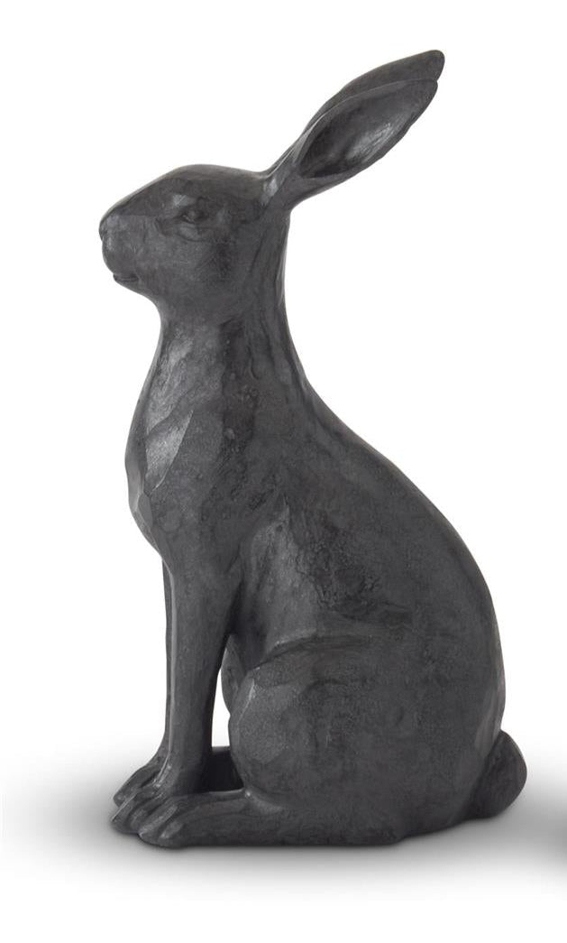 Black Resin Rabbit Black Resin Faux Cast Iron Rabbit – Fig & Fern