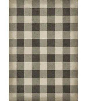 WILLIAMSBURG - GINGHAM CANVAS - BLACK 38X56