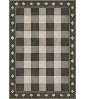 WILLIAMSBURG - GINGHAM TILE - BLACK 38X56