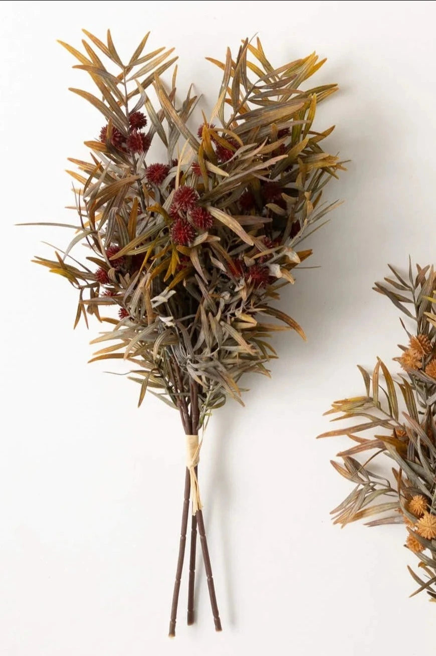 FALL MIXED GRASS BUSH, Red