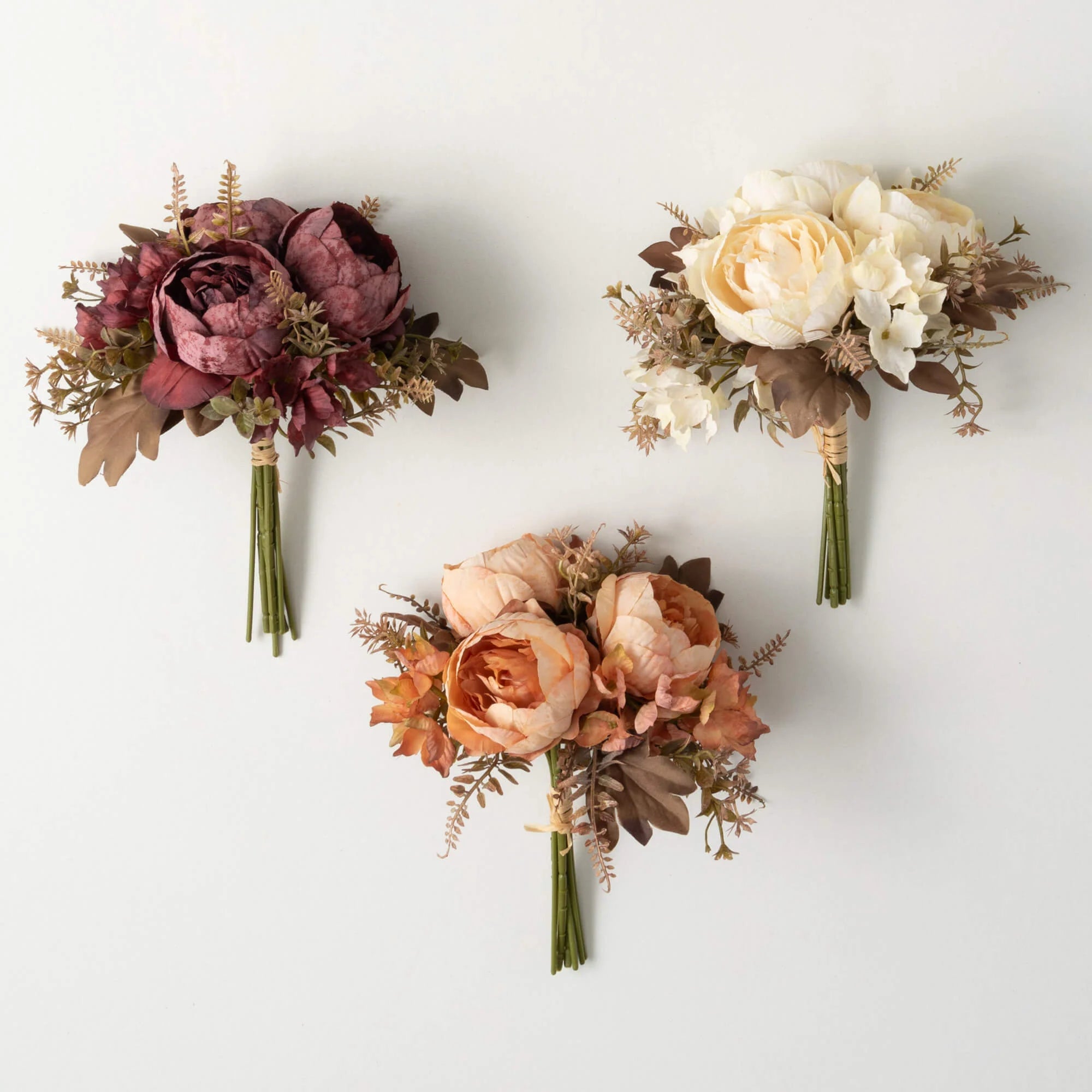 FAUX DRIED FALL PEONY BUSH