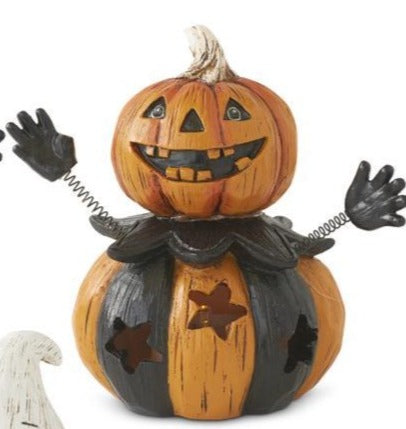 PUMPKIN LED HALLOWEEN FIGURINE W/TIMER