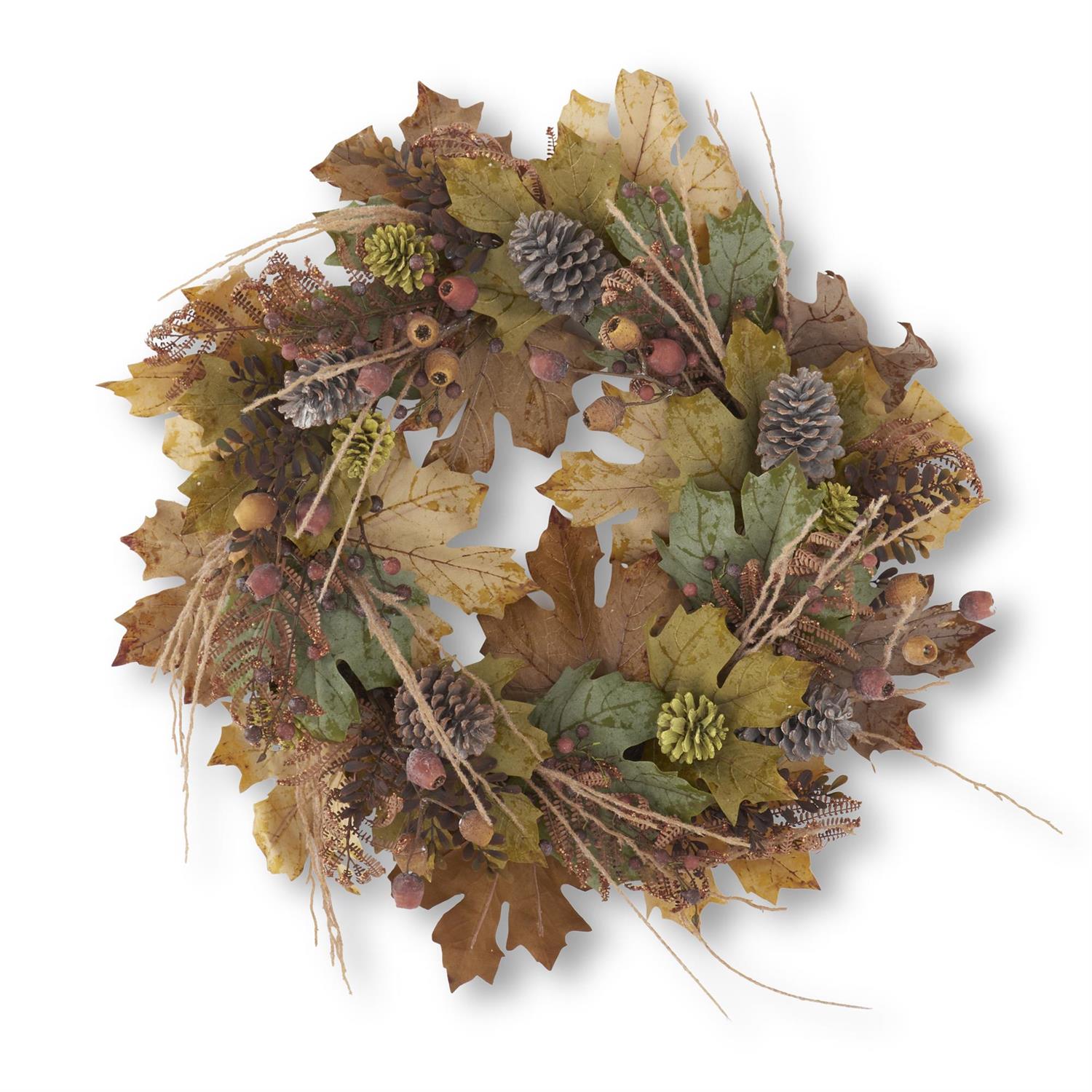 Multi Color Fall Wreath w/Twigs Pods Berries & Pinecones