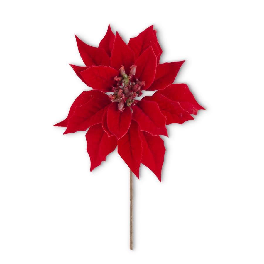 Red Poinsettia Pick