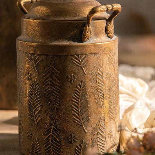 Vintage Style Embossed Canister