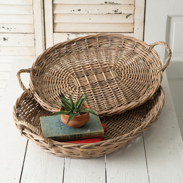 Oval Wicker Tray (small)