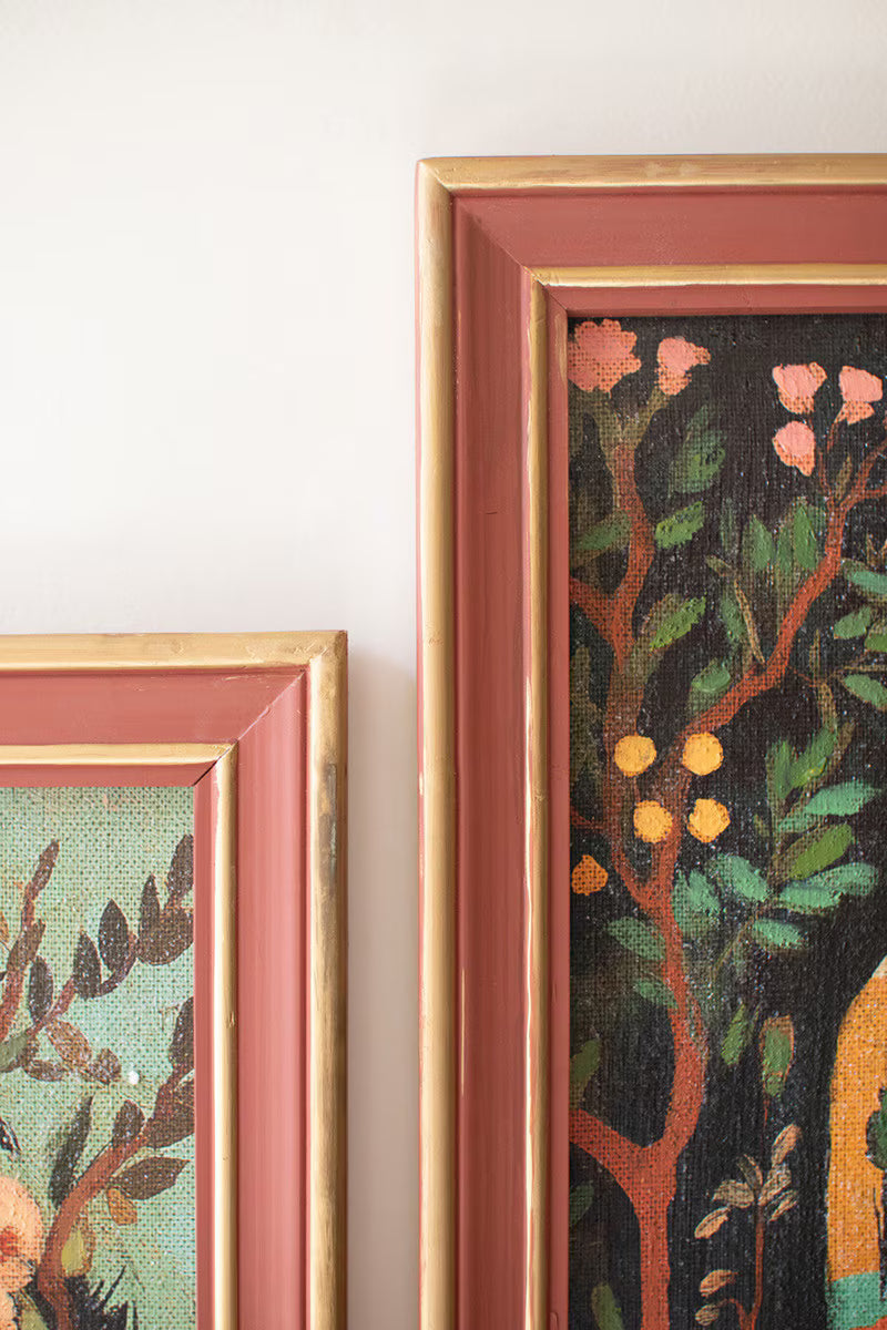 Set of 2 Framed Vases Paintings