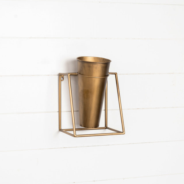ANTIQUE GOLD SINGLE BUCKET STAND