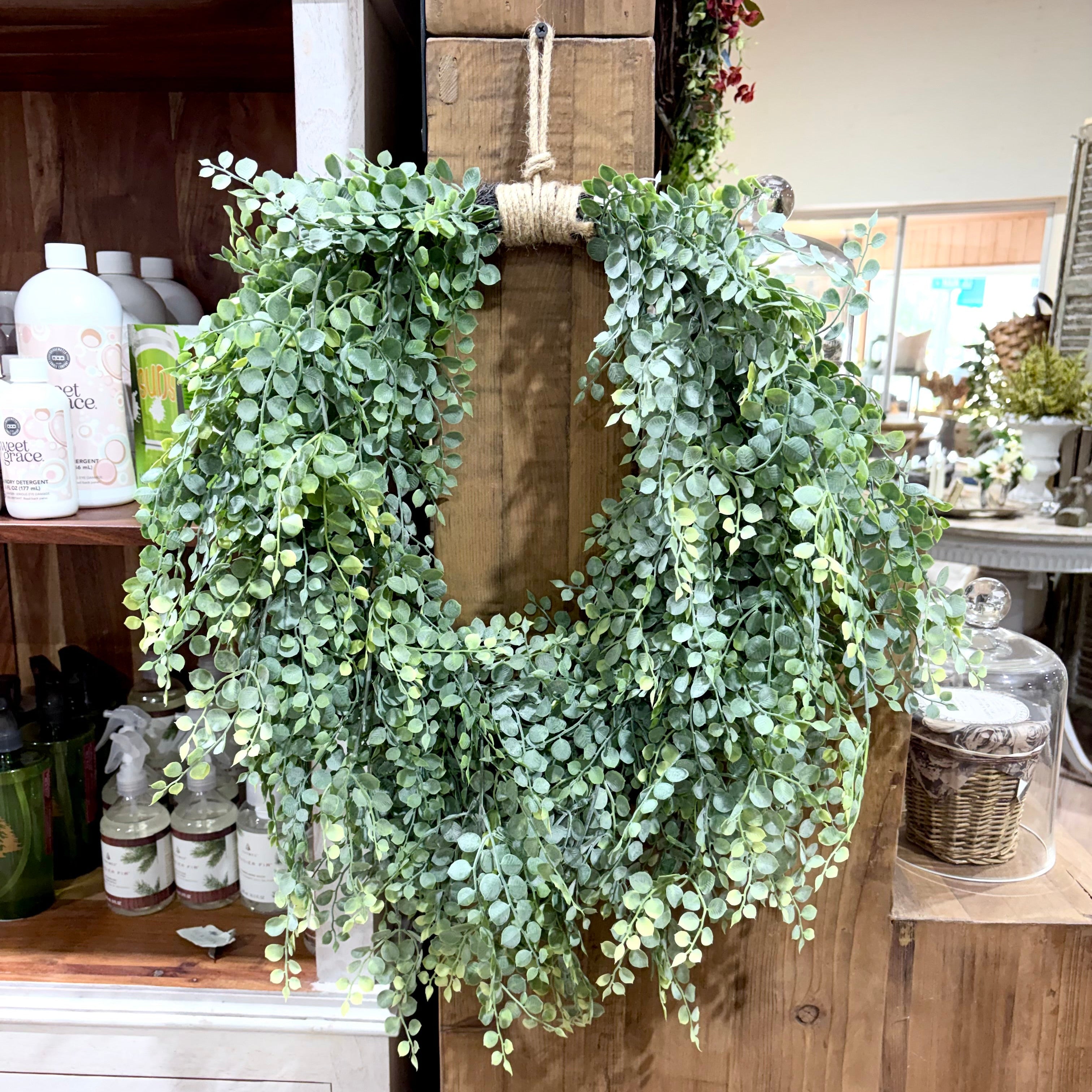 Button Fern Wreath