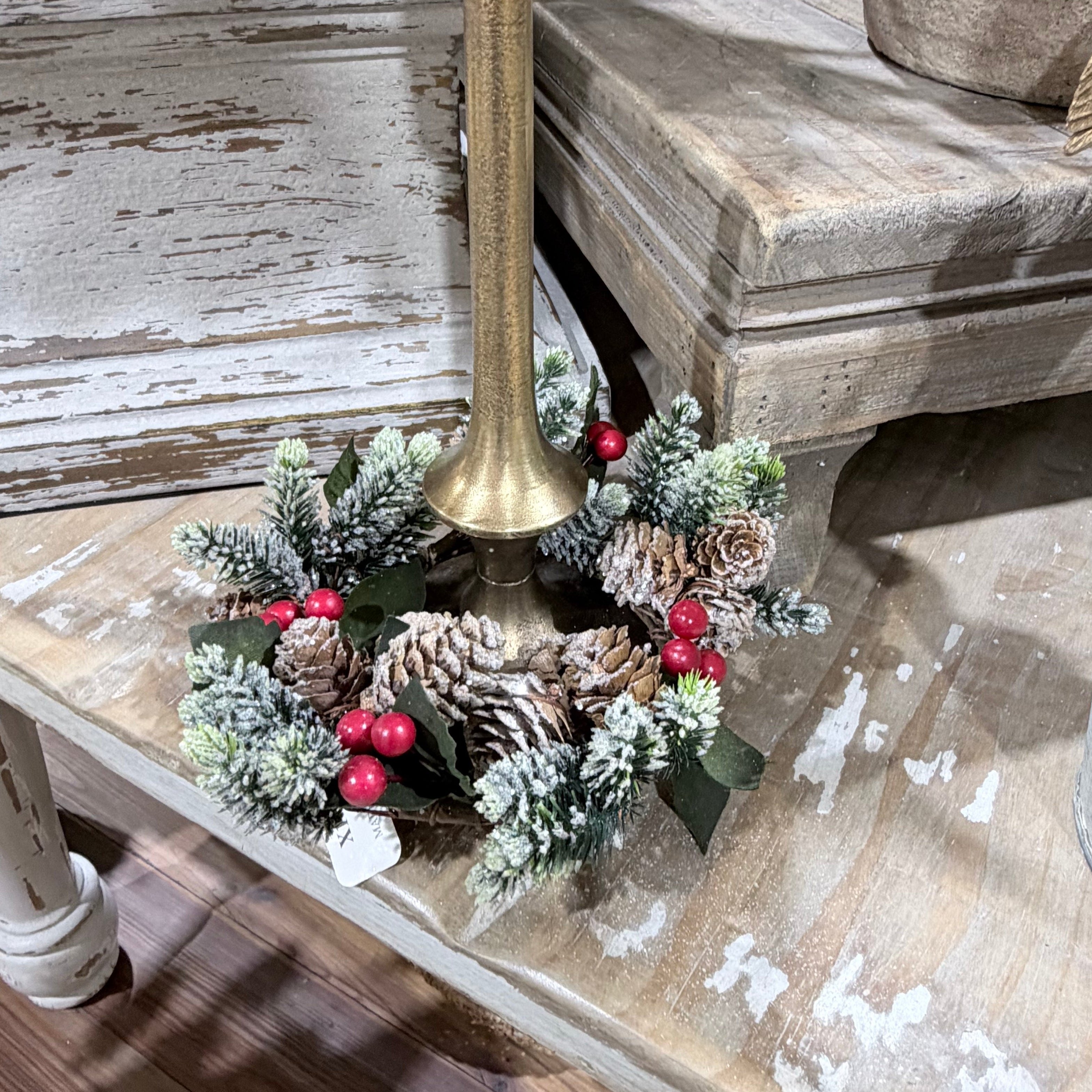 Iced Pine Candle Ring