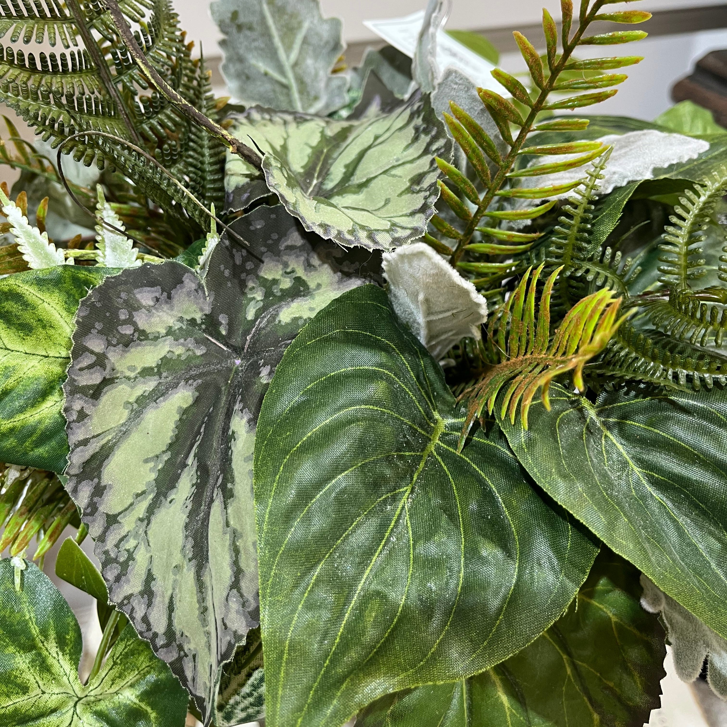 Fern Greenery in Gray Ceramic