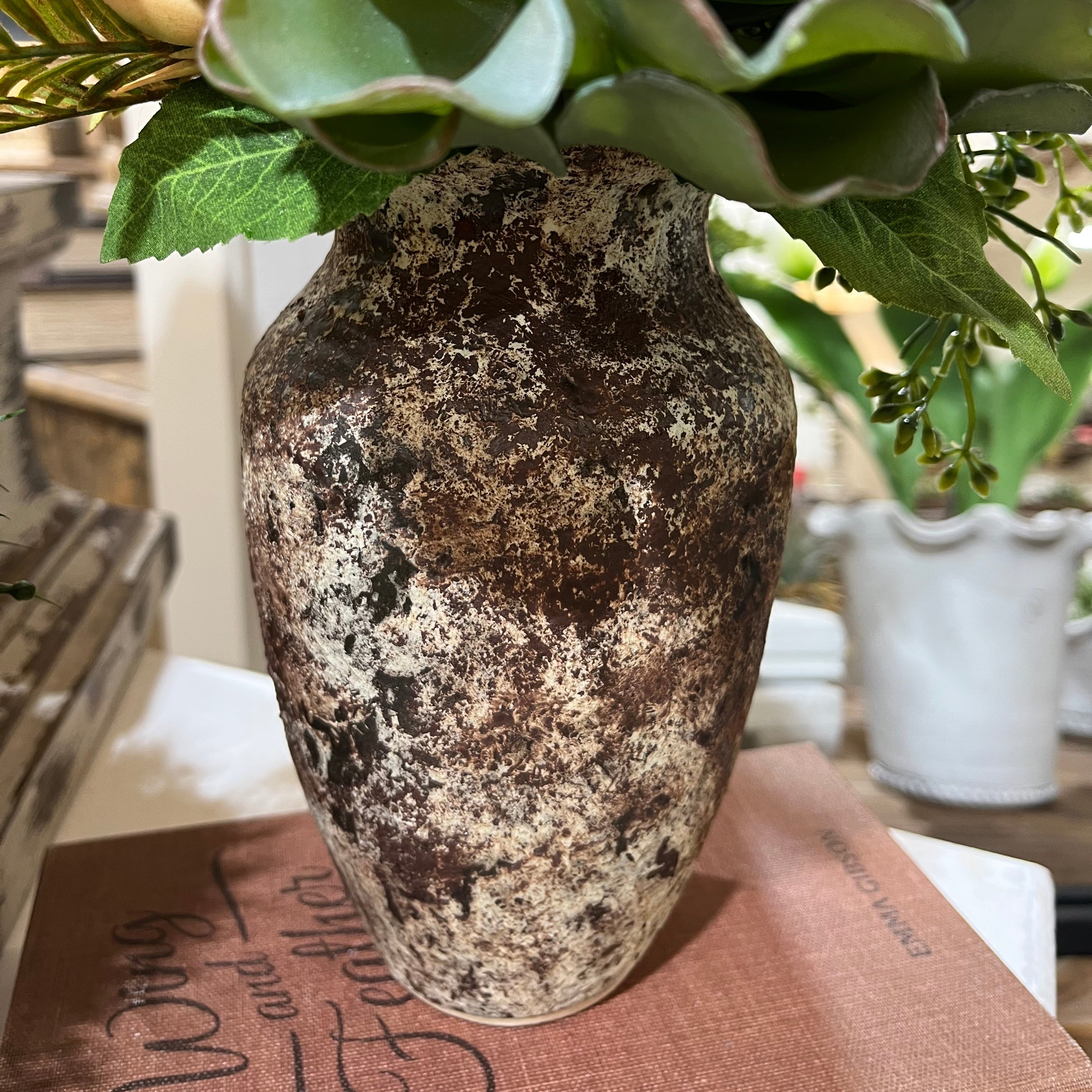 Modern Succulent Floral in Terra Cotta Vase