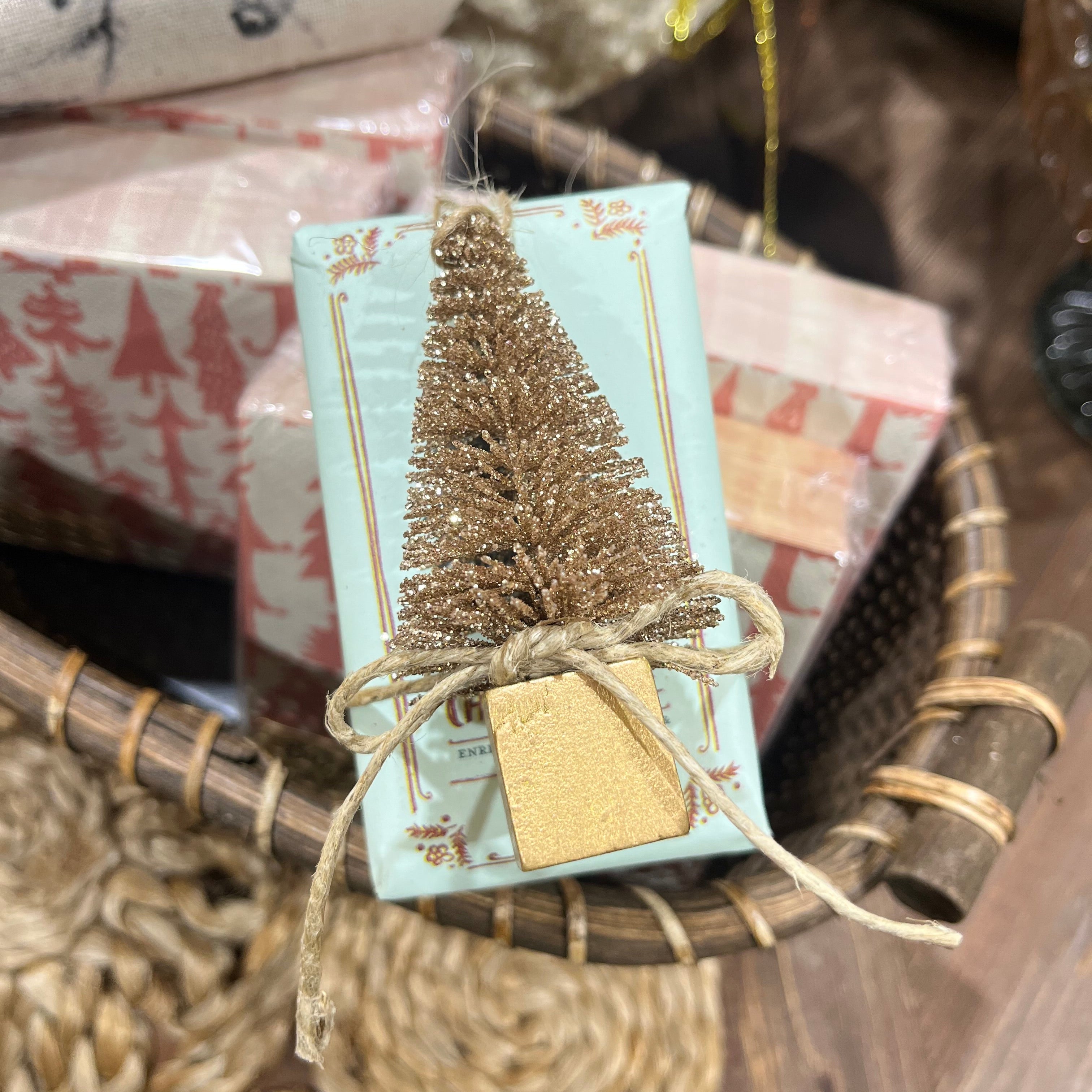 Christmas Tree Scented Olive Oil and Shea Butter Milled Bar Soap