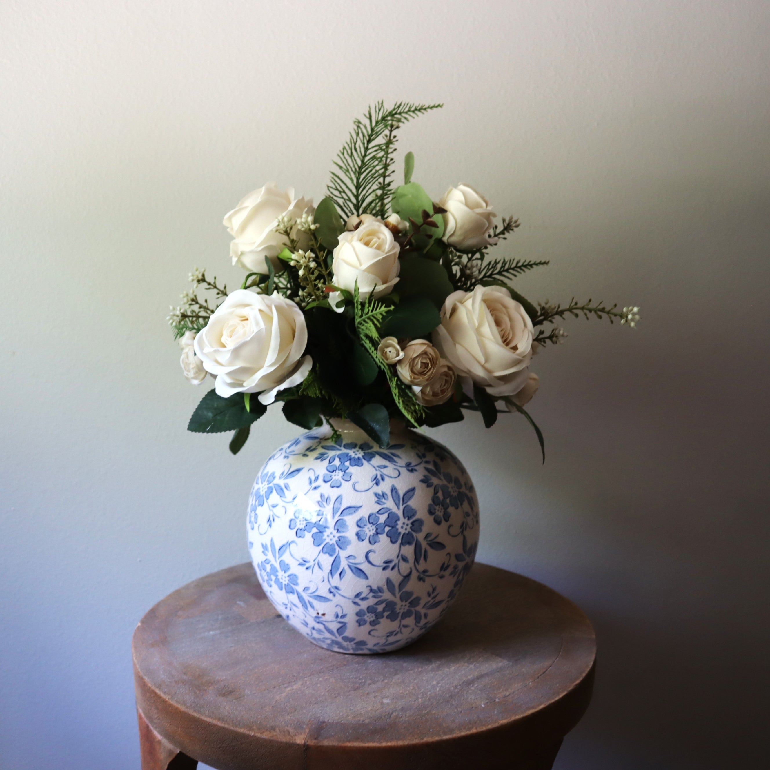 Blue & White vase floral
