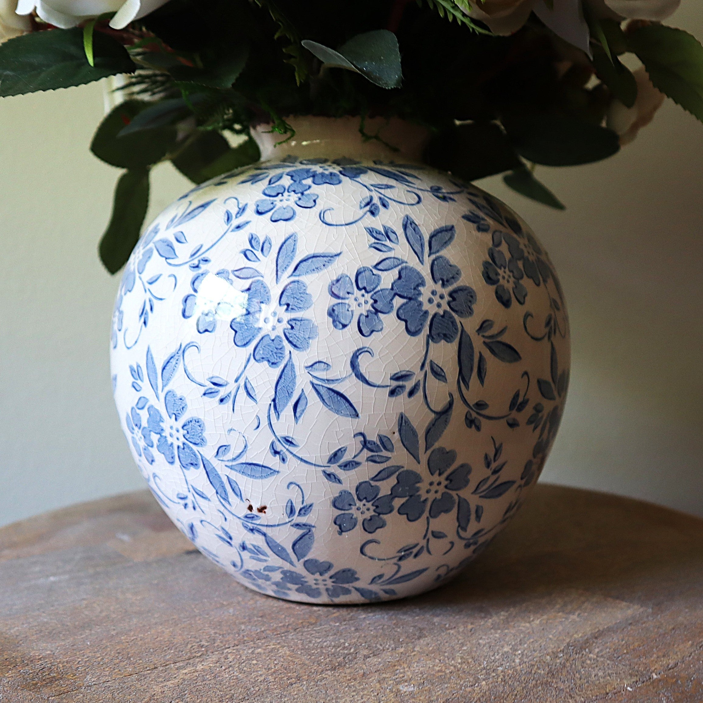 Blue & White vase floral