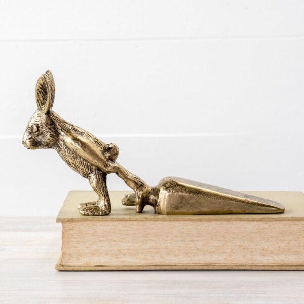 GOLD RABBIT DOOR STOPPER