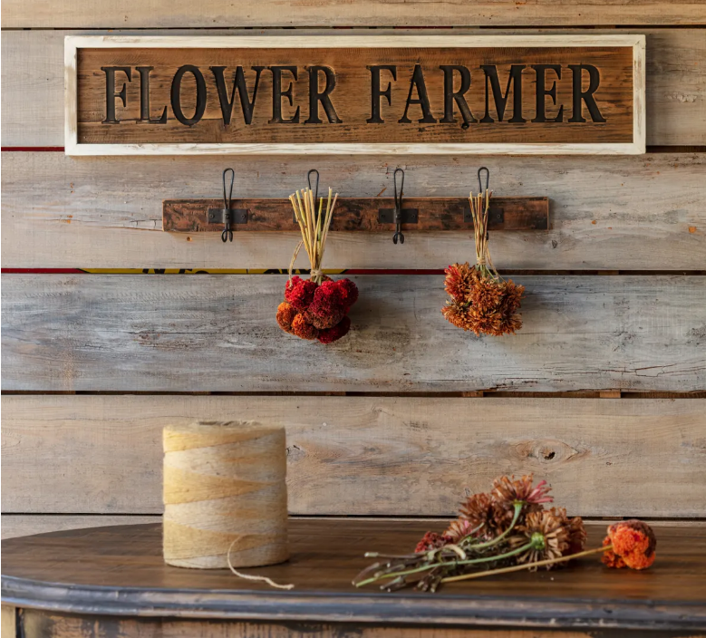 Wooden Flower Farmer Sign