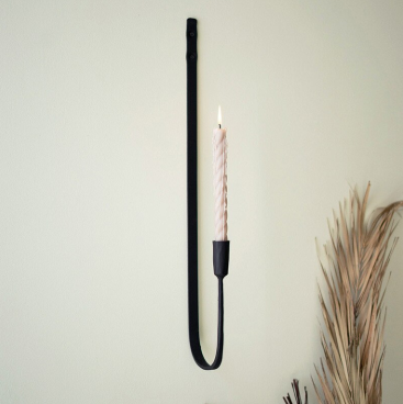 Forged Iron Single Taper Wall Sconce
