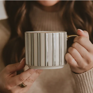 Green Stripe Coffee Mug