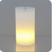 5×7.5″ WHITE CRACKLE/FROSTED CYLINDER