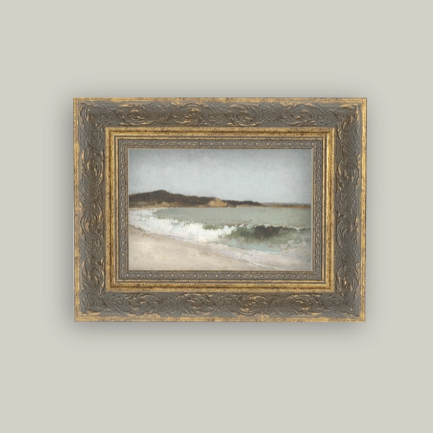 Beach Landscape framed antique art