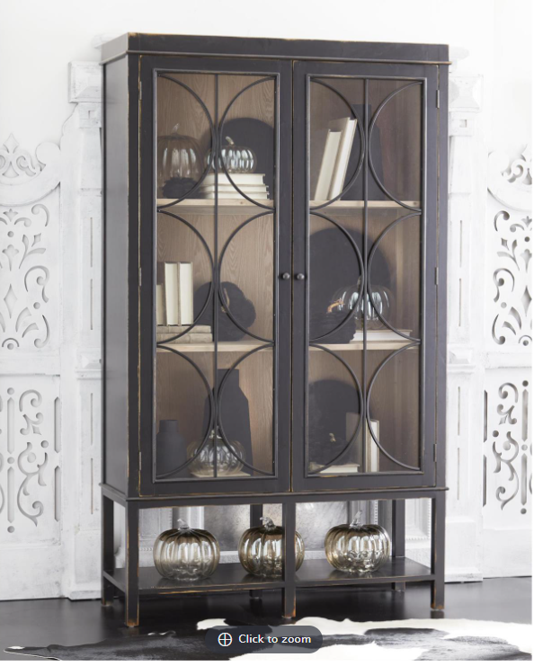 Black Finish w/Black Circles Armoire