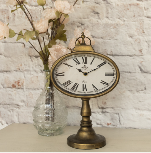 TABLETOP ANTIQUE GOLD CLOCK