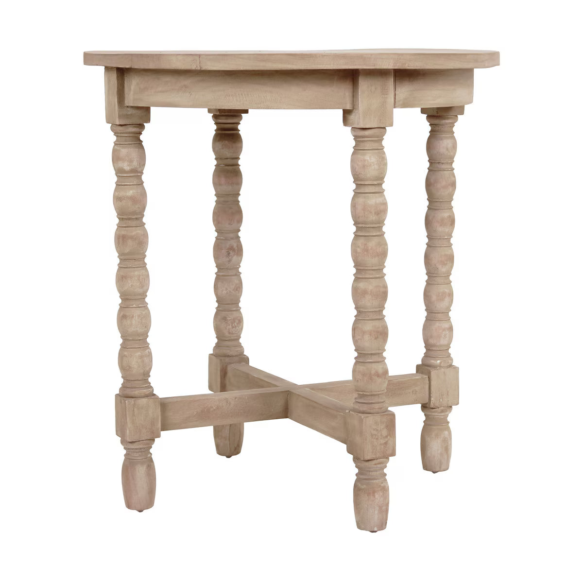 Adair Bobbin Leg Side Table, Light Natural