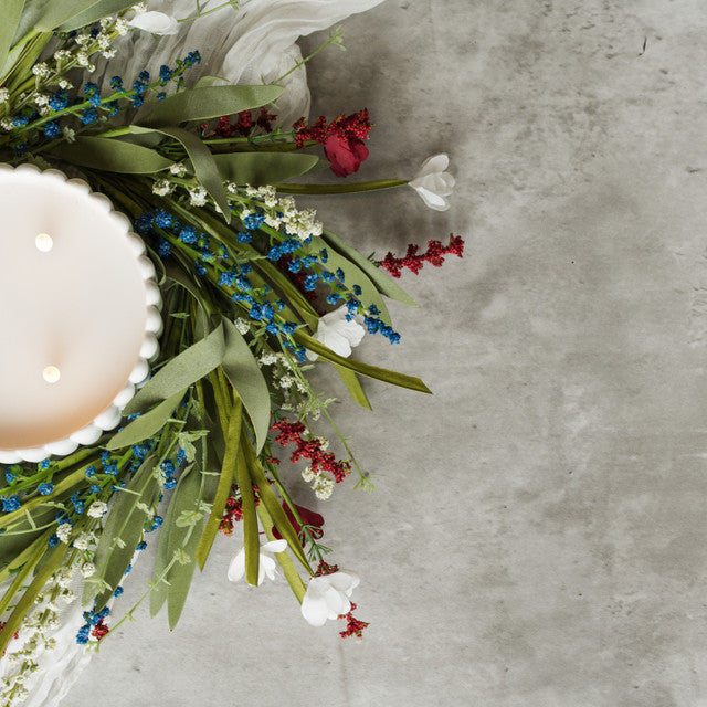 RED, WHITE & BLUE CANDLE RING