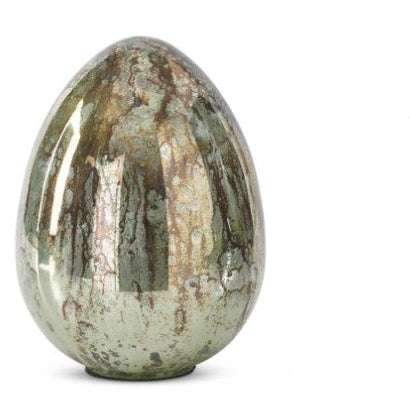 Rusted Aqua Mercury Glass Easter Egg