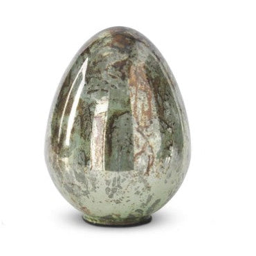 Rusted Aqua Mercury Glass Easter Egg