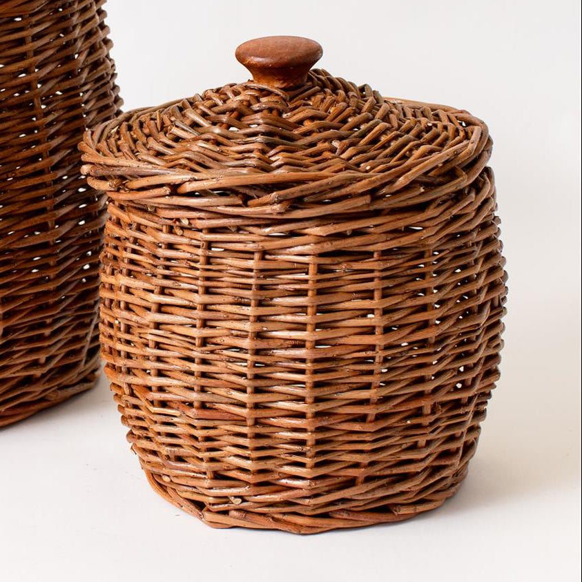 Wicker Storage Baskets With Lids