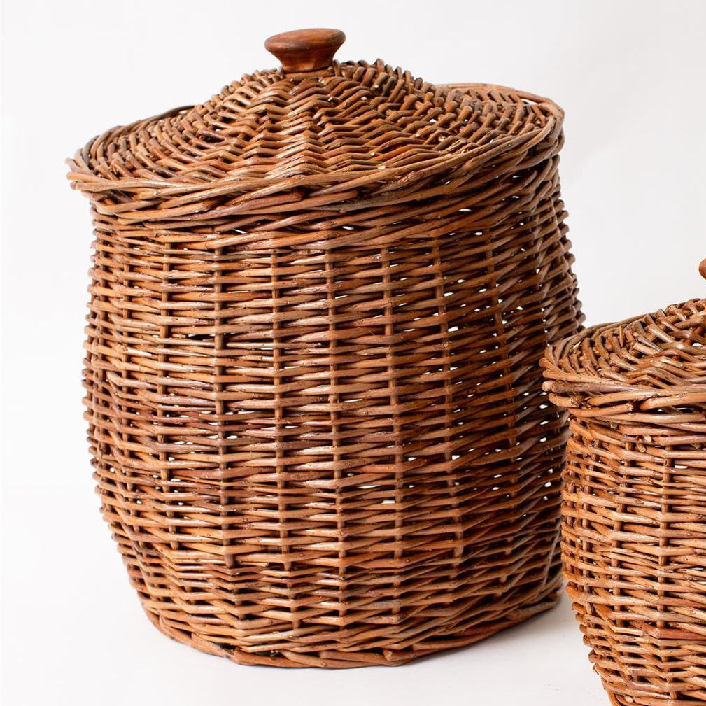 Wicker Storage Baskets With Lids