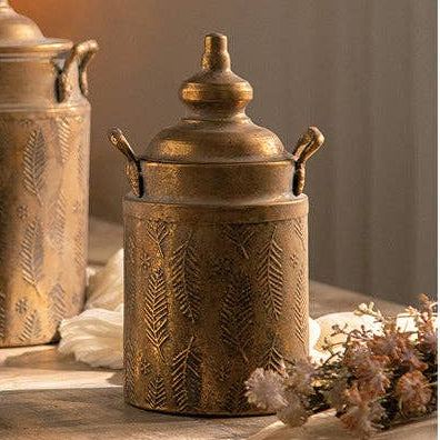 Vintage Style Embossed Canister