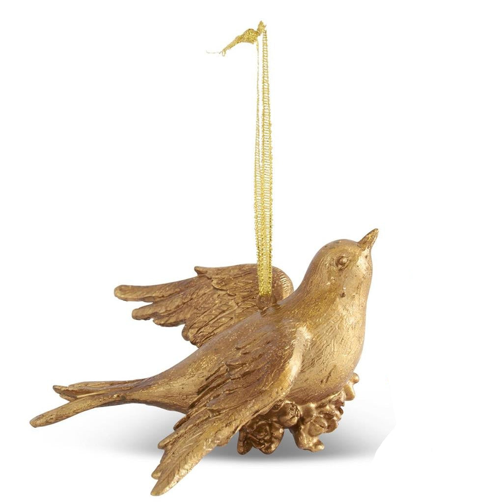 Gold Leaf Bird Ornaments