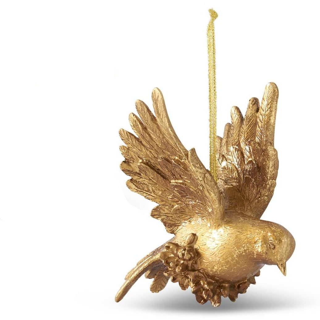 Gold Leaf Bird Ornaments