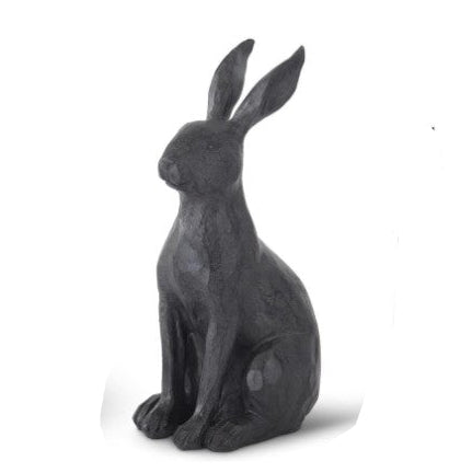 Black Resin Faux Cast Iron Rabbit