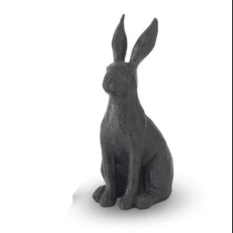Black Resin Faux Cast Iron Rabbit