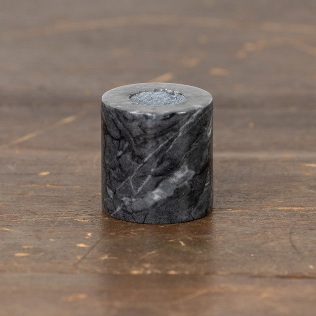 Black Marble Taper Candle Stand