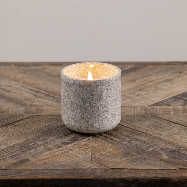 3D FLAME BLACK SPECKLED CERAMIC CANDLE