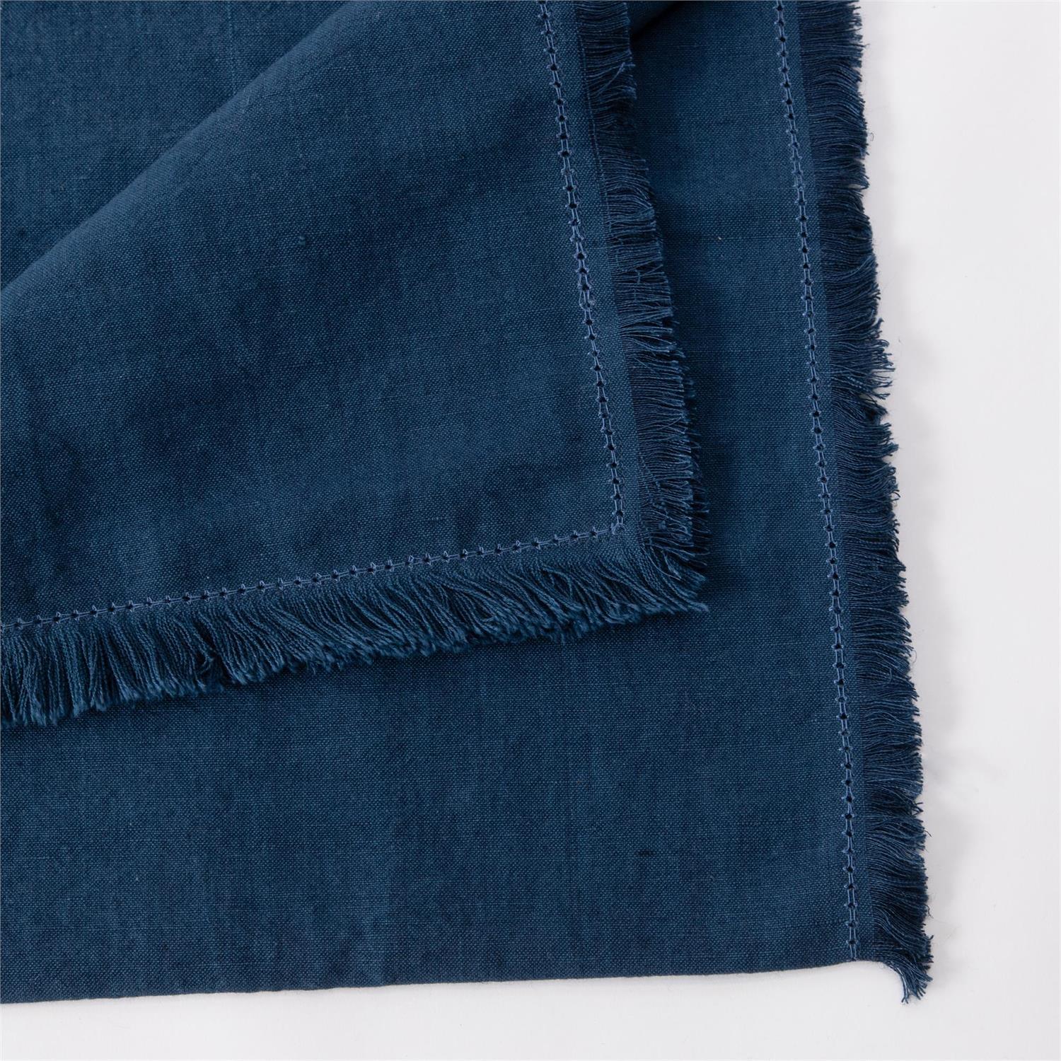 Table Runner - Stonewashed Linen Blend, Blue