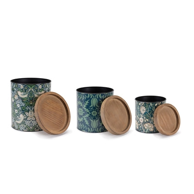 Blue Floral Cannisters