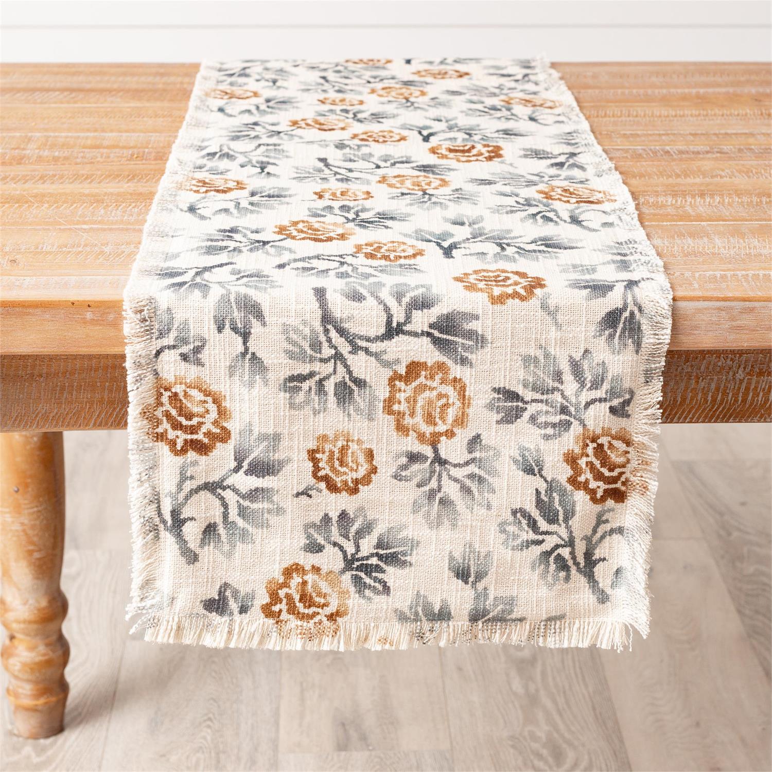 Table Runner - Blue Floral Motif