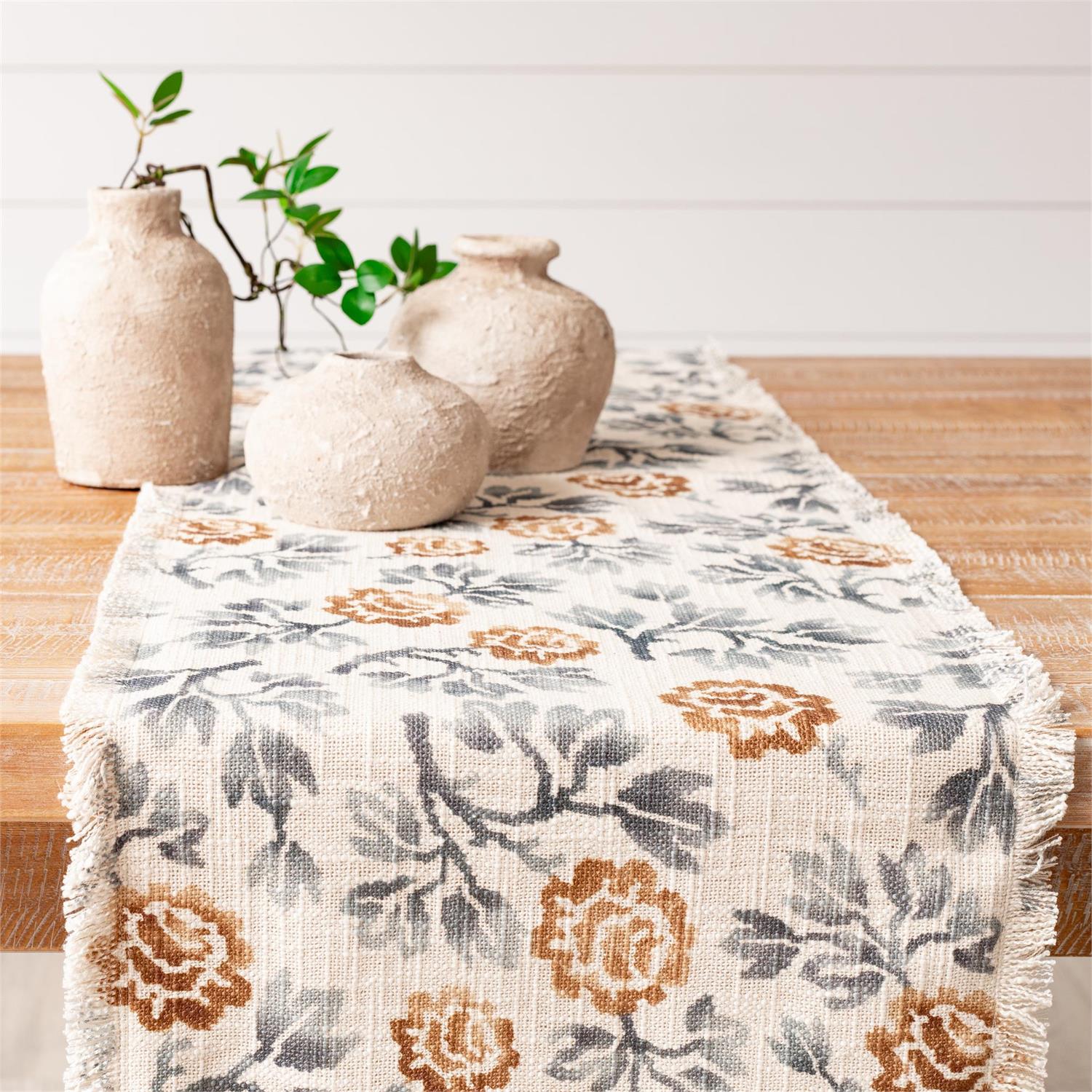 Table Runner - Blue Floral Motif
