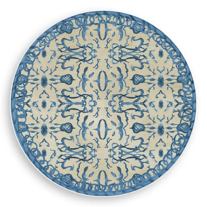 Blue & Tan Chinoiserie Reversible Vinyl Placemat