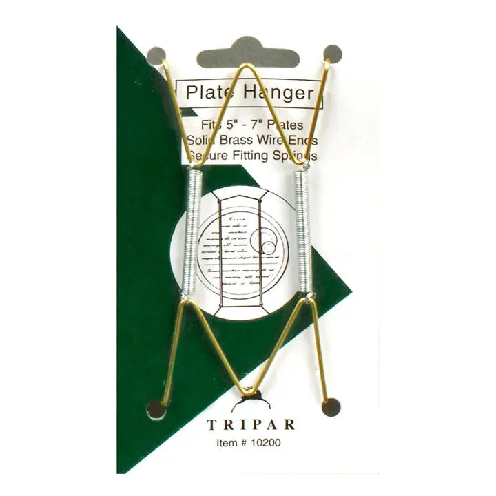 Brass Wire Plate Hanger, 5-7"