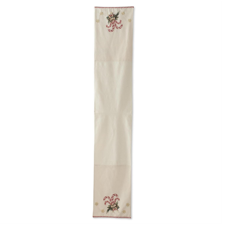 Cream & Gold Candy Cane Table Runner