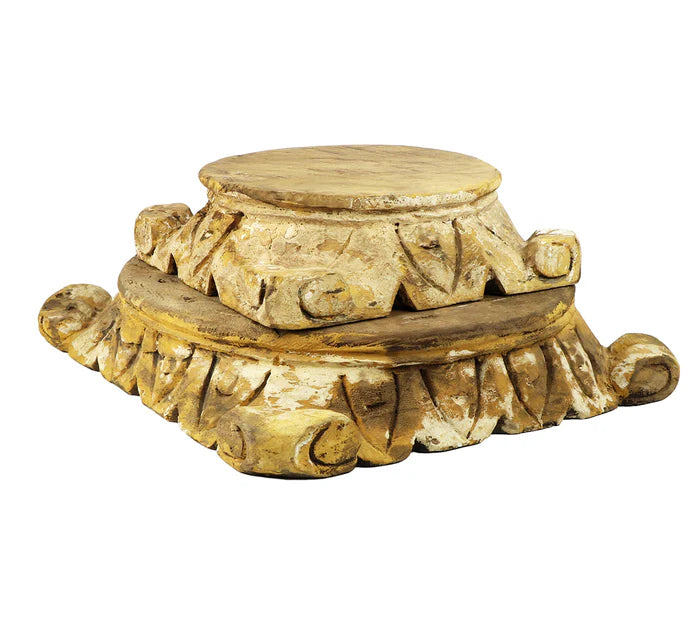 Carved Pillar Base, Two sizes